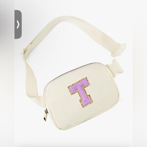 NWT Stoney Clover Inspired Cream Belt Bag with Purple M Patch